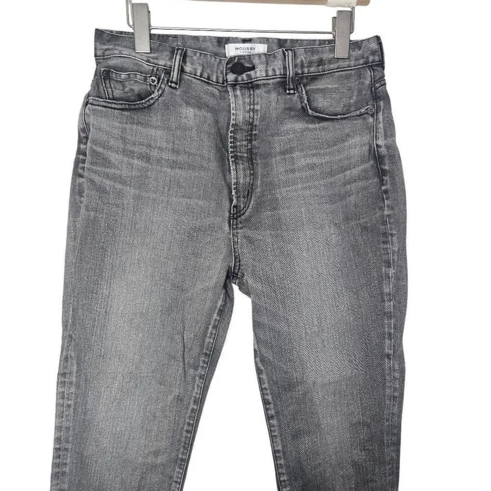 MOUSSY VINTAGE Carmel Rebirth High Waist Skinny Jeans Size 31 in Light Black